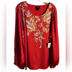 JM collection holiday romance top size 3X NWT